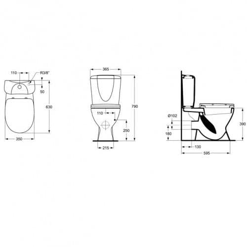 Купить Унитаз-компакт Ideal Standard Eurovit W904201 с бачком по низкой цене