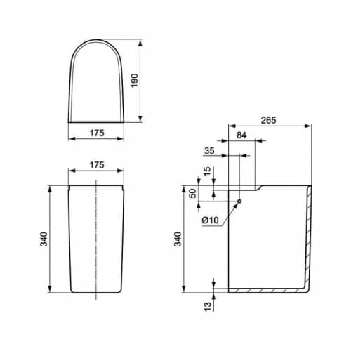Купить Полупьедестал Ideal Standard Connect E797501 малый по низкой цене