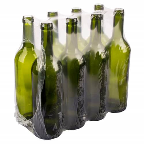 Купить Бутылка стеклянная для вина 0,7 л оливковая 8 шт по низкой цене