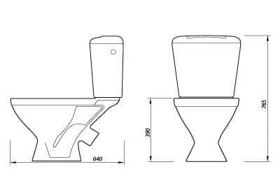 Купить Унитаз-компакт ЛЗСФ Оптима Стандарт 10/1/5/3-21 напольный с бачком по низкой цене