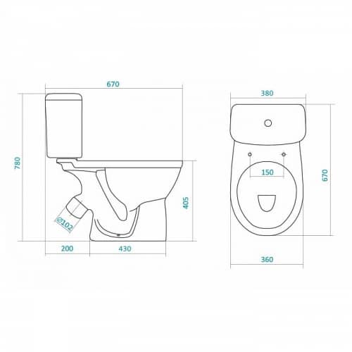 Купить Унитаз-компакт Santek Бореаль 1WH302146 с бачком по низкой цене