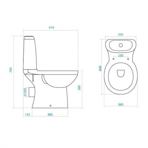 Купить Унитаз-компакт Santek Консул 1WH110132 с бачком по низкой цене