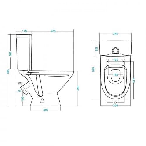Купить Унитаз-компакт Santek Лига 1WH302197 с бачком по низкой цене