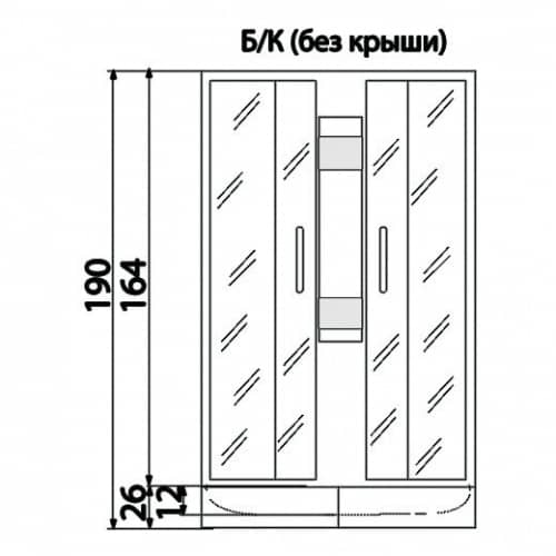 Купить Душевая кабина River Nara 90/26 МТ без крыши 900x900x1900 мм по низкой цене