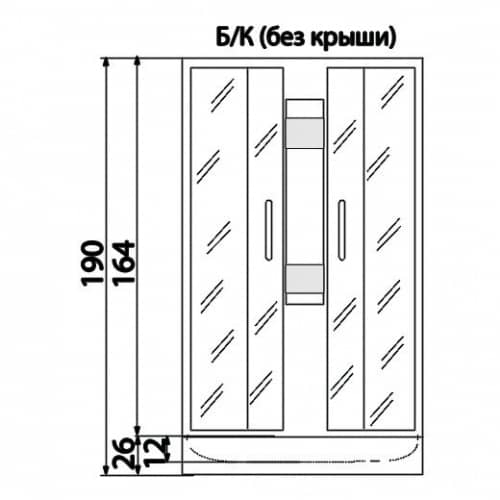 Купить Душевая кабина River Rein 90/26 Б/К МТ 900x900x1900 мм по низкой цене