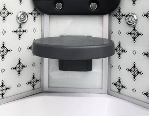 Купить Сиденье River для душевой кабины черное по низкой цене