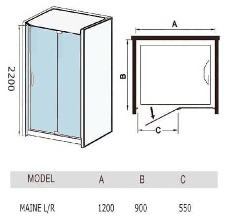 Купить Душевая кабина Weltwasser WW1000 Maine L 1200х900х2200 мм по низкой цене