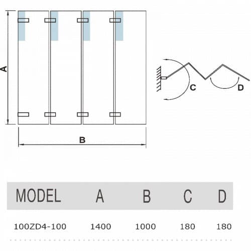Купить Шторка WeltWasser WW100 100ZD4-100 на ванну 1400х1000 мм по низкой цене