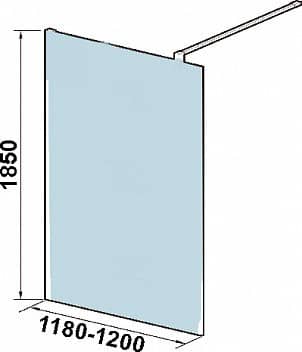 Купить Ограждение Weltwasser WW400 Walk-In WW400 120G-1 душевое 1200х1850 мм по низкой цене