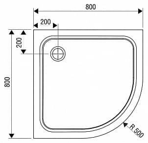 Купить Поддон Ravak Elipso Pro Chrom душевой полукруглый 800x800х30 мм по низкой цене