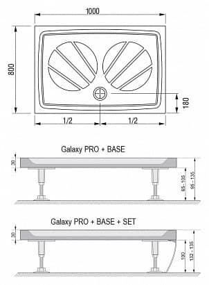 Купить Поддон Ravak Gigant Pro душевой прямоугольный 1000x800х30 мм по низкой цене