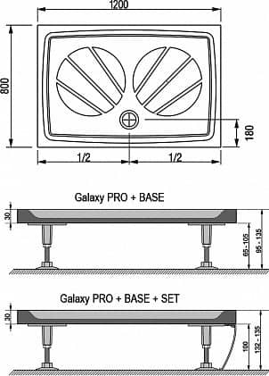 Купить Поддон Ravak Gigant Pro душевой прямоугольный 1200x800х30 мм по низкой цене