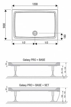 Купить Поддон Ravak Gigant Pro Flat душевой прямоугольный 1200x900х30 мм по низкой цене