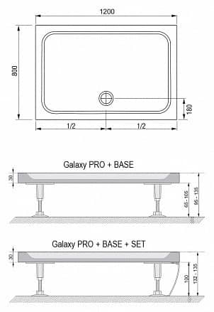 Купить Поддон Ravak Gigant Pro Chrom душевой прямоугольный 1200x800х30 мм по низкой цене