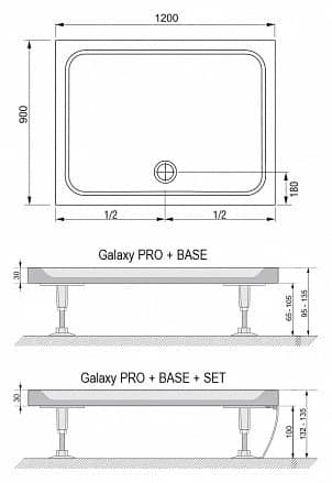 Купить Поддон Ravak Gigant Pro Chrom душевой прямоугольный 1200x900х30 мм по низкой цене
