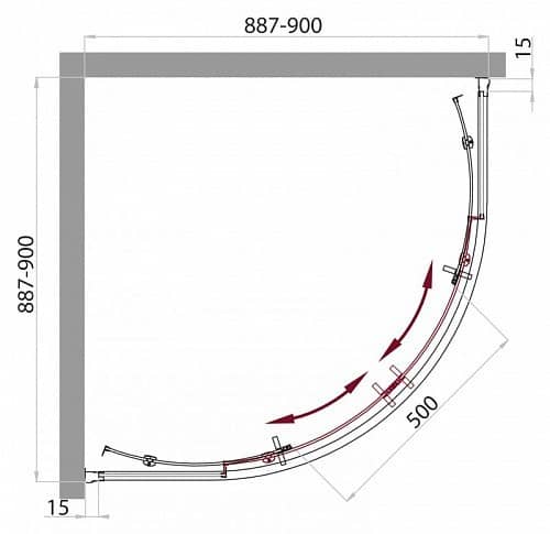 Купить Душевая кабина BelBagno Uno CAB-R-2-90-C-Cr 900х900x2250 мм по низкой цене