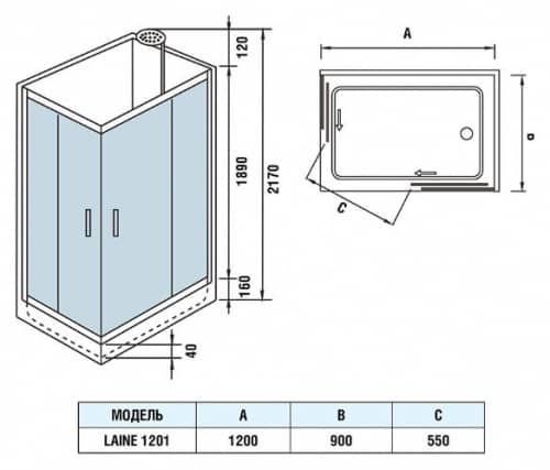 Купить Душевая кабина Weltwasser WW500 Laine 1201 1200х900х2170 мм по низкой цене