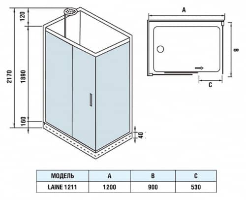 Купить Душевая кабина Weltwasser WW500 Laine 1211 1200х900х2170 мм по низкой цене
