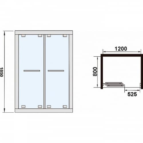 Купить Дверь Weltwasser WW550 550SC2-120 в нишу душевая 1200х1950 мм по низкой цене