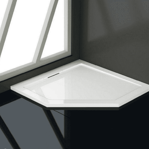 Купить Поддон Weltwasser WWTR TRP100 душевой пятиугольный 1000х1000х35 мм по низкой цене