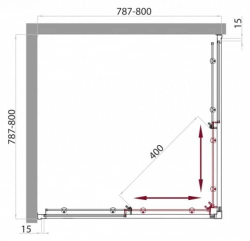 Купить Ограждение BelBagno Uno A-2-80-C-Cr душевое 800х800x1850 мм по низкой цене