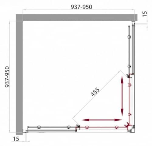 Купить Ограждение BelBagno Uno A-2-95-Р-Cr душевое 950x950x1850 мм по низкой цене