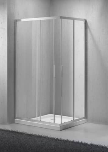Купить Ограждение BelBagno Sela AH-2-100/80-Ch-Cr душевое 1000x800x1900 мм по низкой цене