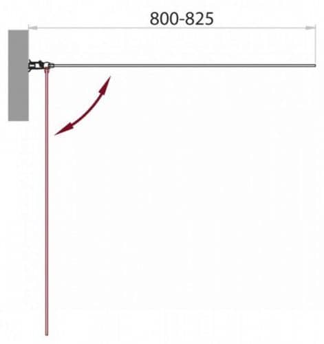 Купить Шторка BelBagno Sela для ванны V-1-80/140-Ch-Cr-R 800x1400 мм по низкой цене