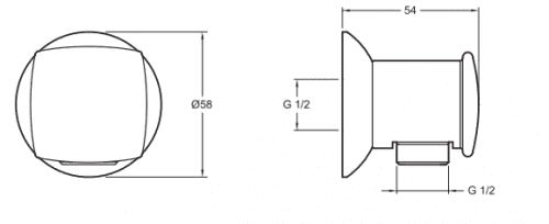 Купить Подключение Jacob Delafon Eo E11627-CP для душевого шланга по низкой цене