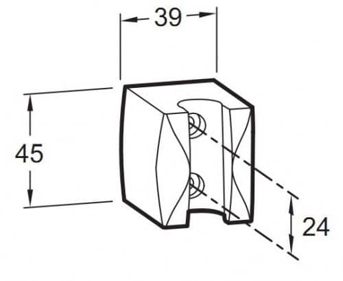 Купить Держатель Jacob Delafon Eco Basic E75063-CP для ручного душа по низкой цене