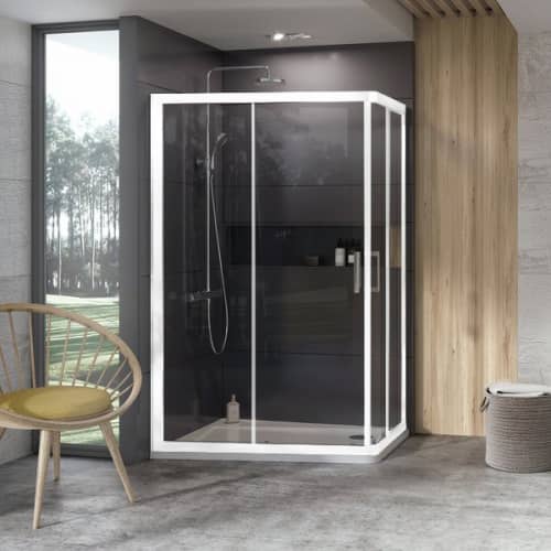 Купить Душевой уголок Ravak 10 градусов 10AP4 Transparent белый по низкой цене