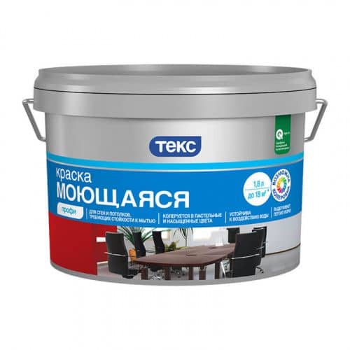 Купить Краска ТЕКС Профи А в/д, моющаяся, супербелая 1,8 л по низкой цене