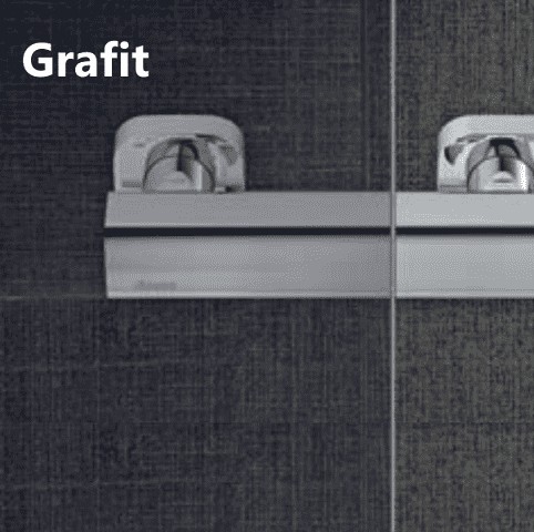 Купить Дверь Ravak Blix BLDP2-110 Grafit душевая блестящая по низкой цене