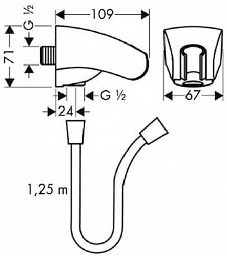Купить Держатель Hansgrohe Porter'E 27507000 для душа по низкой цене
