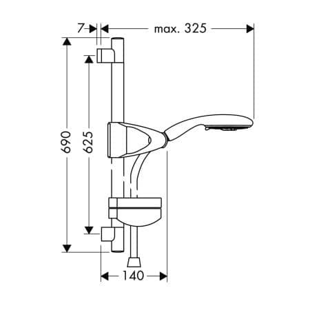 Душевой гарнитур Hansgrohe Raindance E 100 27883000