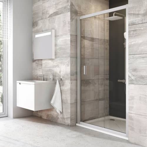 Купить Дверь Ravak Blix BLDP2-100 Grafit душевая блестящая по низкой цене