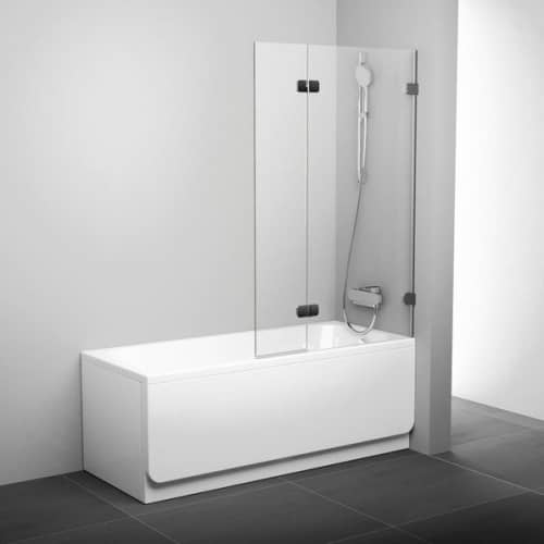 Купить Шторка Ravak Brilliant BVS2-100 R для ванны 2 створки, стекло Transparent хром 1500х1000 мм по низкой цене