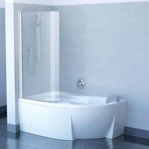 Купить Шторка Ravak Chrome CVSK1 L для ванны стекло Transparent блестящая 1500х1000 мм по низкой цене