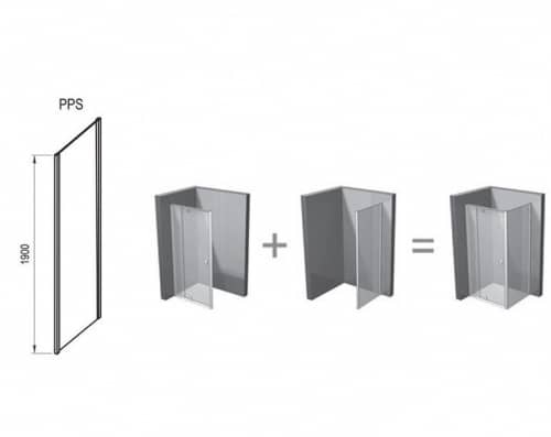 Купить Стенка Ravak Pivot PPS-80 Transparent душевая белая по низкой цене