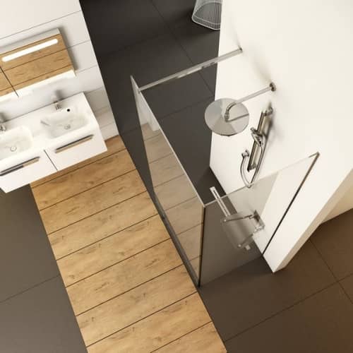 Купить Ограждение Ravak Walk-In Corner душевое Transparent блестящее 2000х1200х800 мм по низкой цене