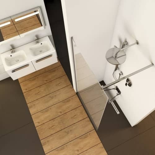 Купить Ограждение Ravak Walk-In Wall душевое Transparent блестящее 2000х1000 мм по низкой цене