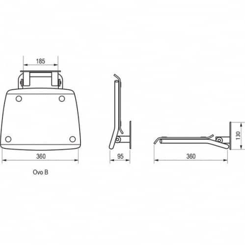Купить Сиденье Ravak Ovo B универсальное для душа складное Opal по низкой цене