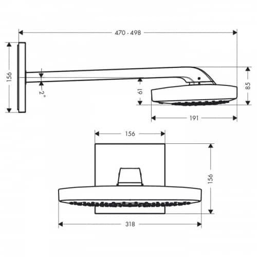 Купить Душ Hansgrohe Raindance Select E 300 26468400 верхний по низкой цене