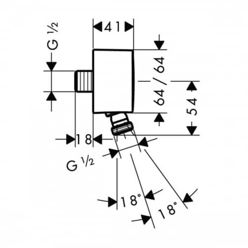 Купить Соединение Hansgrohe PuraVida Fixfit 27414000 шланговое по низкой цене