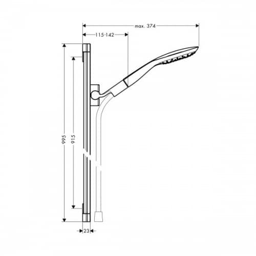 Душевой гарнитур Hansgrohe PuraVida Unica 27853000