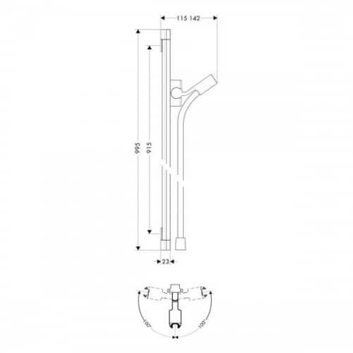 Душевой гарнитур Hansgrohe PuraVida Unica 27853000