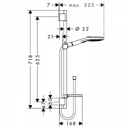 Душевой гарнитур Hansgrohe Raindance Select E 120 26620400