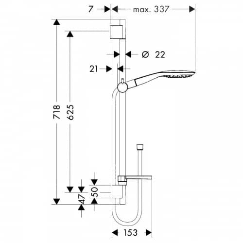 Душевой гарнитур Hansgrohe Raindance Select E 150 27856000