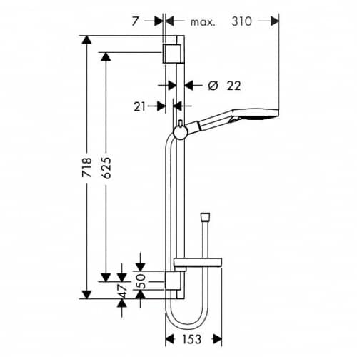 Душевой гарнитур Hansgrohe Raindance Select S 120 26630000