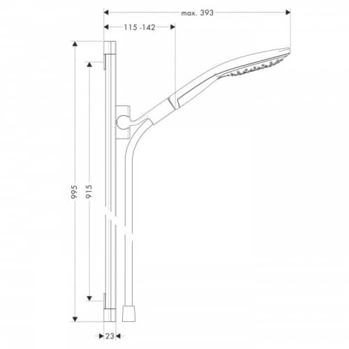 Душевой гарнитур Hansgrohe Raindance Select S 150 26626000